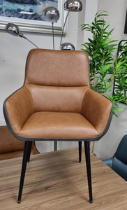 Rebecca Leather Swivel Dining Chair