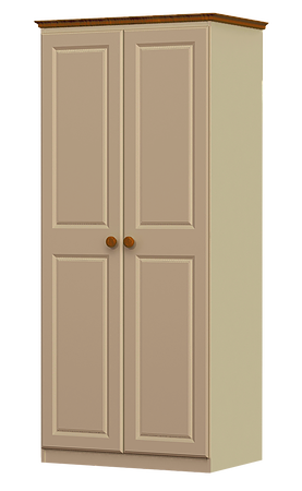 Annagh Ivory - 2 Door 1 Shelf Wardrobe